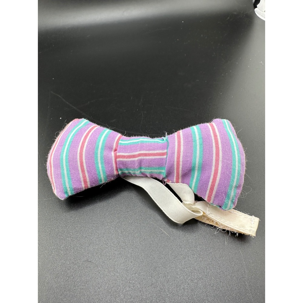 Cabbage Patch Circus Kids Squeaks the Clown Vintage Purple Stripe Bow Tie Vtg